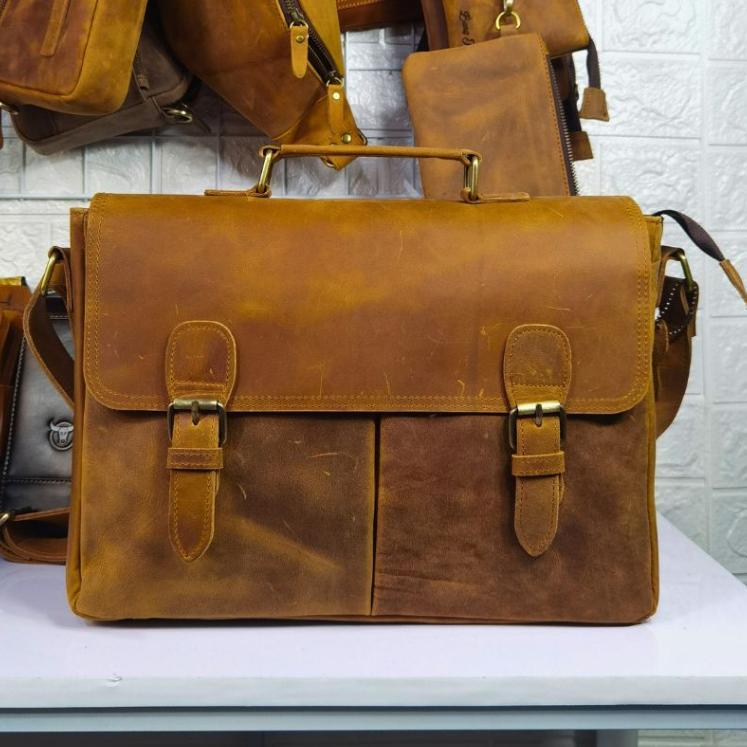 Termurah / Hot Sale Tas Mini Laptop Massenger Kulit Asli Selempang 12 Inc Tipe Kenshin