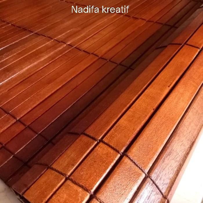 Nadifa kreatif Tirai Kayu Outdoor / curtain / Krey Kayu Berkualitas Tinggi Ukuran 250cmx250cm Tahan 