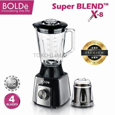 Blender Kaca Bolde Super Blend X8 2 in 1 Blender Superblend Bolde