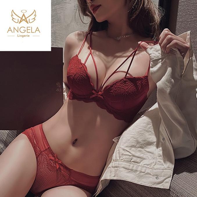 Exclusive Angela Premium Japan Cynthia Bra Bh Push Up Set Tanpa Kawat Celana Dalam Wanita Bikini Spo