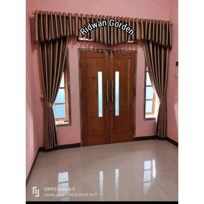 Gorden Jendela Ruang Tamu satu set Curtain Poni Mewah Pintu Ruang tamu