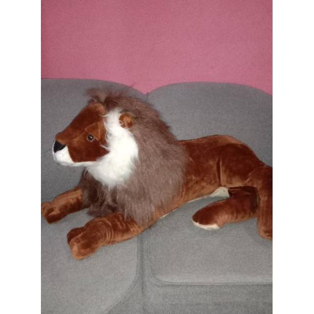 Terbaru Boneka Kucing Singa Macan Harimau Leopad00 Besar Jumbo 1 Meter Coklat