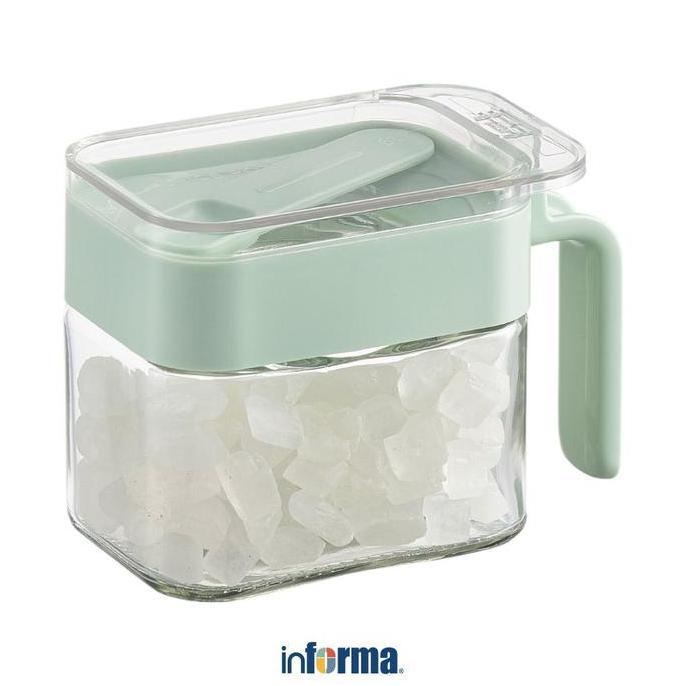 TERBARU - Informa Set 3 Pcs Pau Tempat Bumbu Dapur - Hijau Toples Bumbu Wadah Tempat Merica Garam Gu