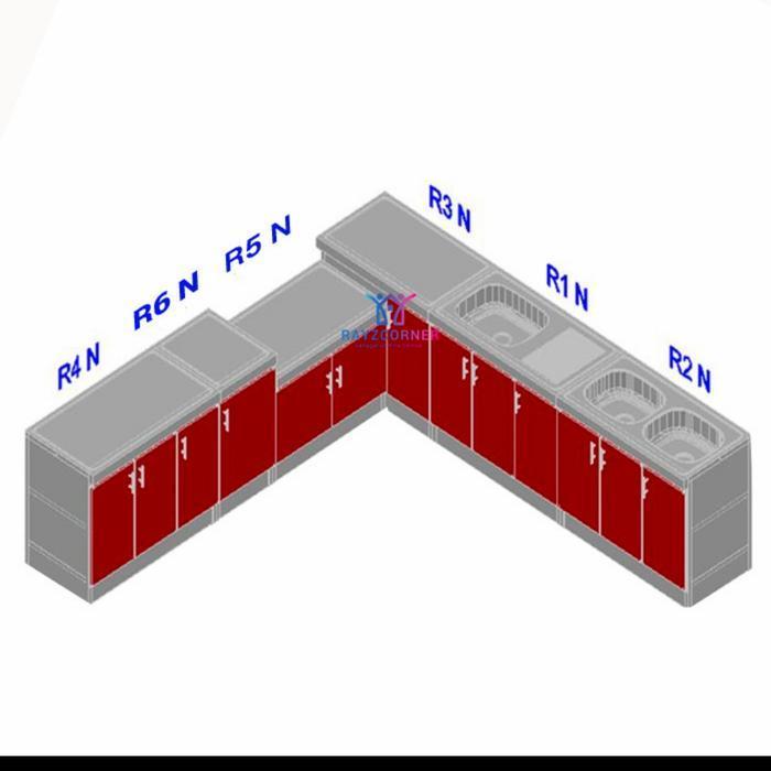 royal kitchen set stainless lemari dapur 2 pintu bawah meja kompor rak