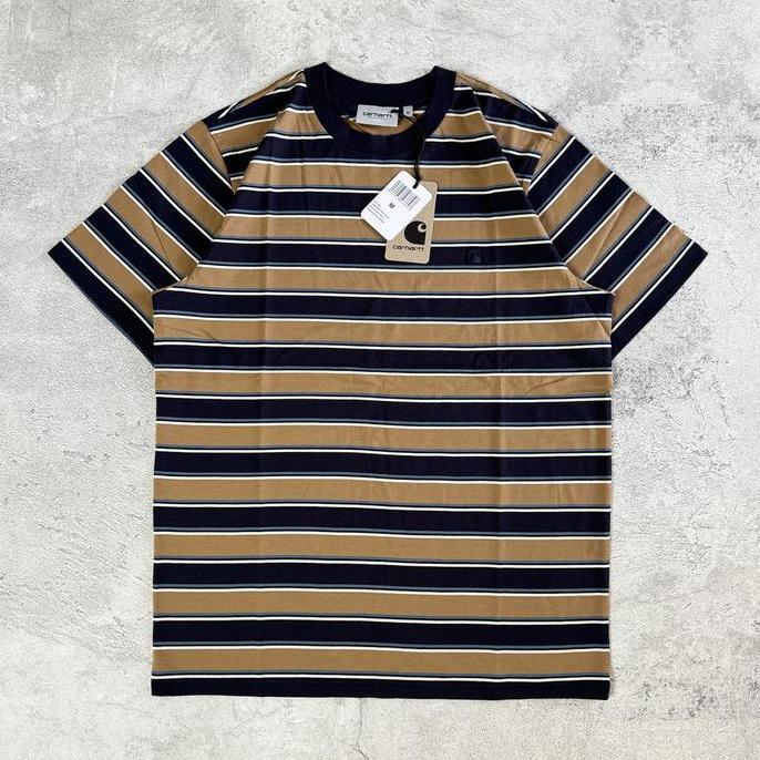 Carhartt WIP Leone T-Shirt Leone Stripe Buffalo