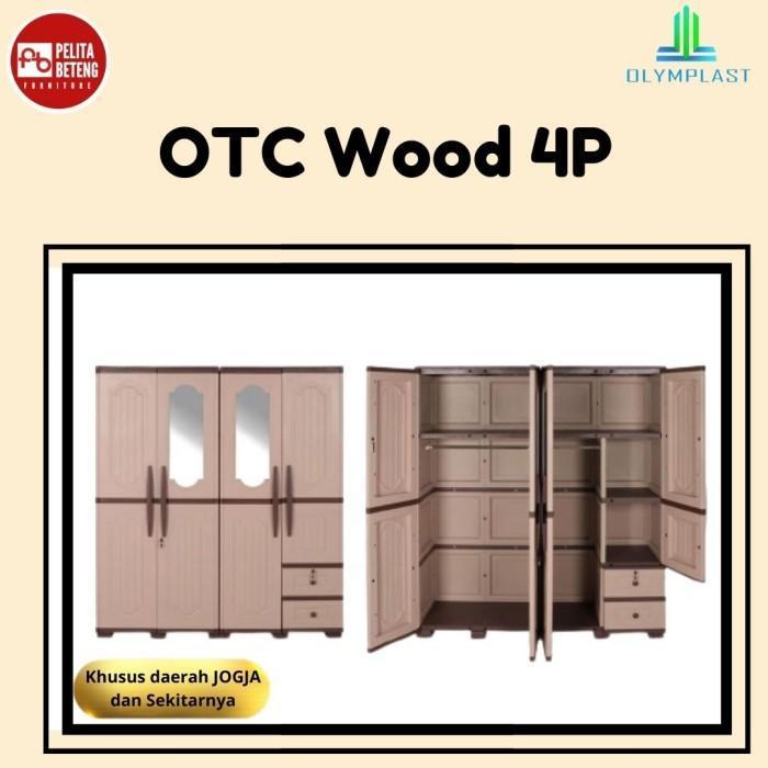 Lemari Pakaian Plastik Olymplast OTC WOOD 4P