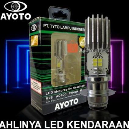 Termurah  Lampu Led Motor Original Ayoto M2B H6 Ac/Dc 8Watt+8Watt 