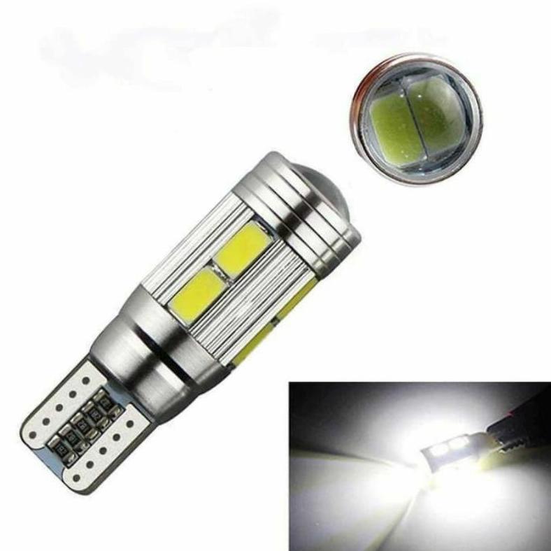 Limited Lampu Led T10 Projie 10 Mata  Lensa Senja Kota Sein 12V Mobil Motor