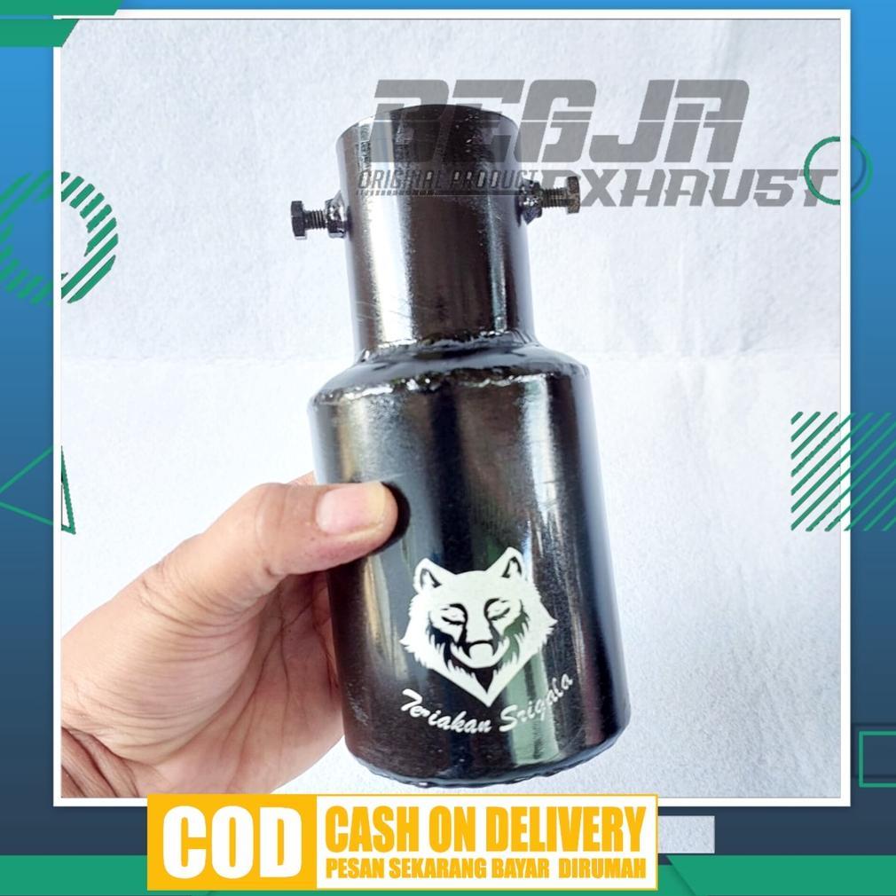 Gratis Ongkir Knalpot Srigala Sistem Baut Black Bensin/Solar/Truk