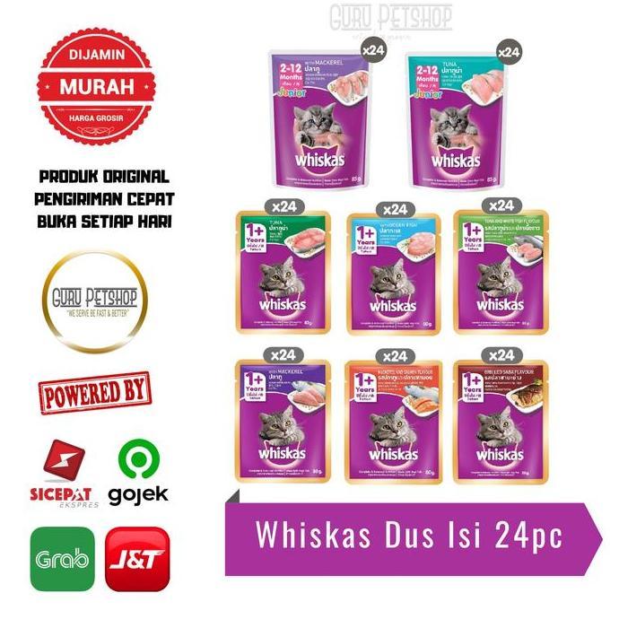 Whiskas Pouch 1 Dus isi 24 Whiskas Junior Whiskas Tuna Whiskas Sachet