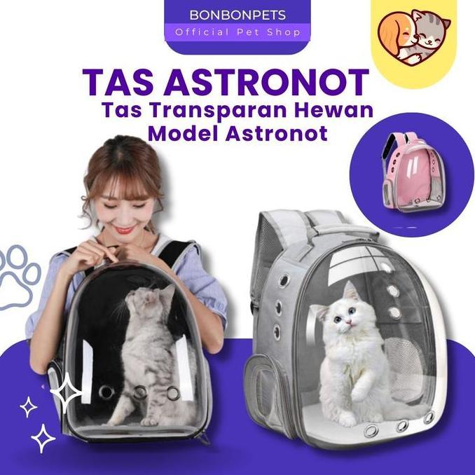 Tas Ransel Astronot Kucing Transparan Tas Astronaut Kucing Besar Pet Accessories Tas Kucing Astronot