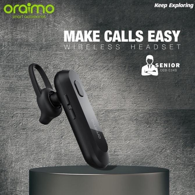 Oraimo Senior Talking Bluetooth Headset Wireless Earphone Handsfree
