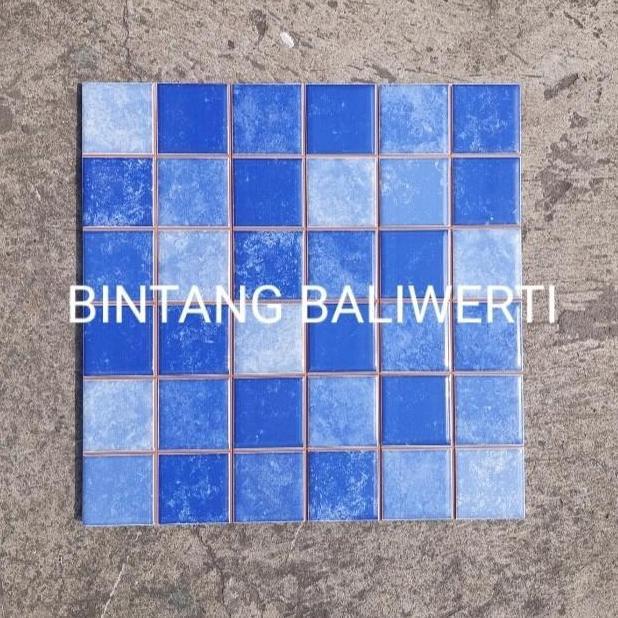 Keramik Kolam Renang 30x30 / Keramik 30x30 Model Mozaik Glossy