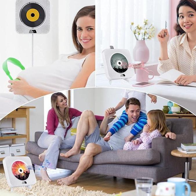 Portable CD DVD Music Player Wall Mountable Bluetooth CD Player dengan