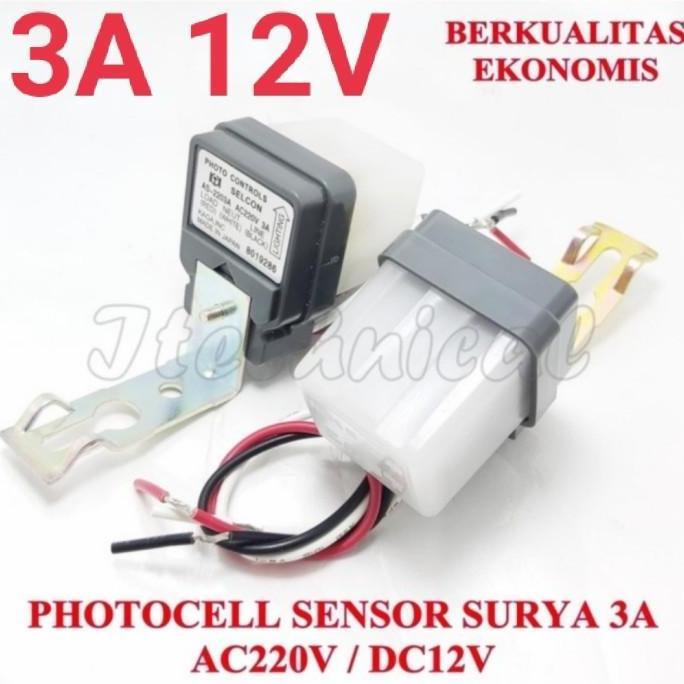 Sensor Cahaya / Photo Sensor / PhotoCell 3A 12V Model SELCON