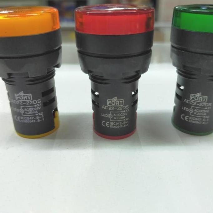 pilot lamp LED 24volt AC/DC 22mm lampu panel