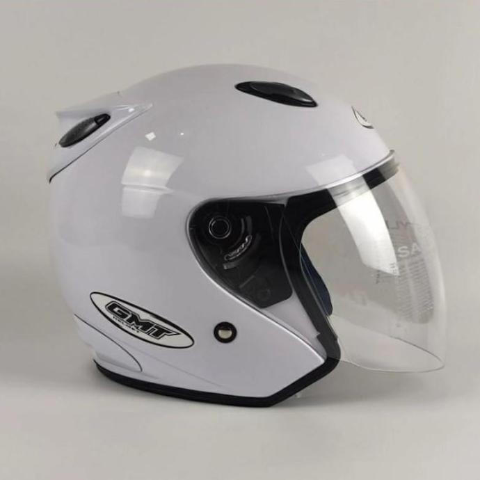 HELM HALF FACE GMT/HELM DOUBLE VISOR/HELM MOTOR SNI/HELM /PUTIH