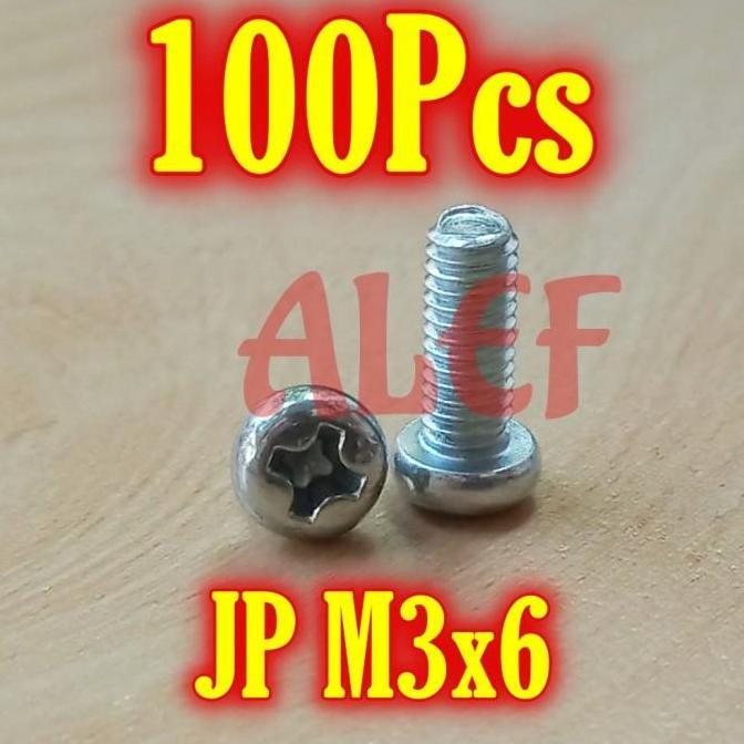 Baut JP M3 X 6 Plus + Isi 100pcs RDA RTA RDTA