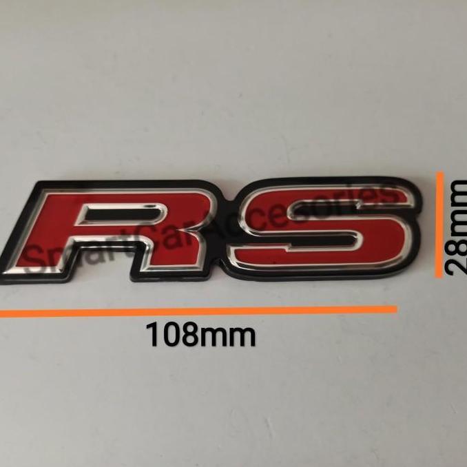 Emblem Logo RS merah model ORIGINAL Honda Jazz Brio Mobilio