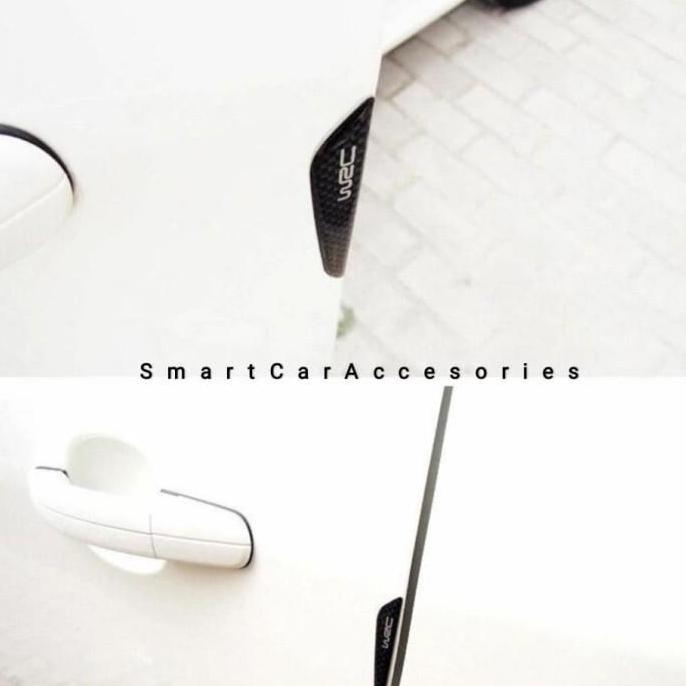 Door Guard Pelindung Pintu Mobil Silicone Motif Carbon Karbon Slim