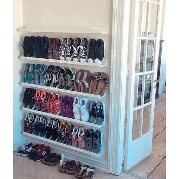 Rak Sepatu Dinding Kayu Minimalis serbaguna