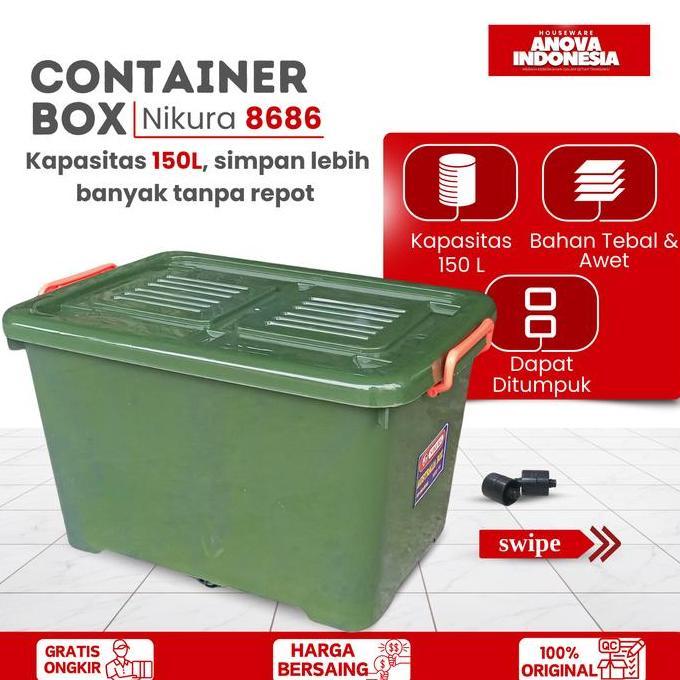 BOX CONTAINER NIKURA CANADA. 8686. JUMBO HIJAU. SETARA SHINPO CB 130