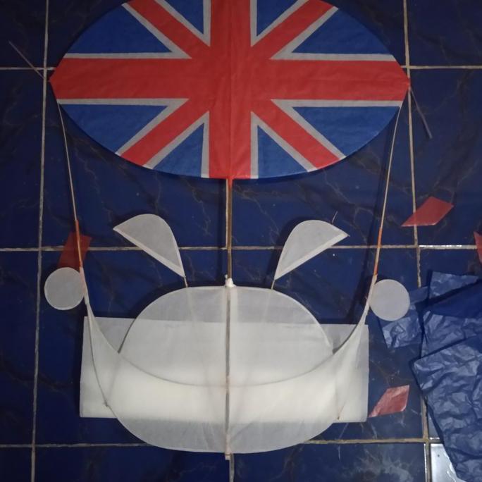 layangan koang kalung buntut 5 meter free cap+gebang plus stel