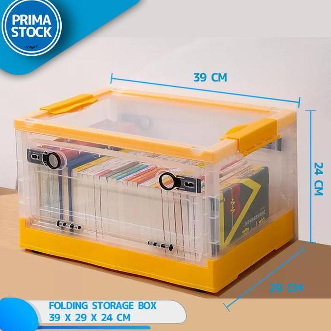 FOLDING STORAGE BOX LIPAT CONTAINER KOTAK TEMPAT BAJU TRANSPARAN
