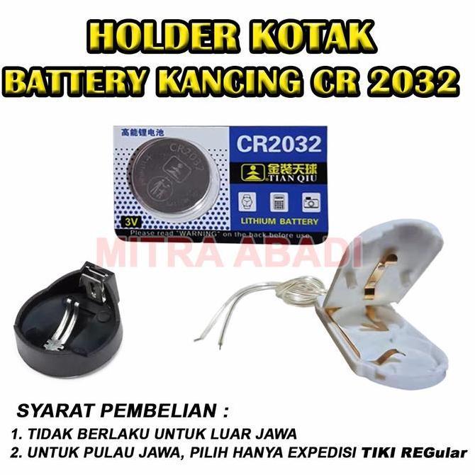 Holder Kotak Baterai / Batre Kancing CR2032 DC 3V