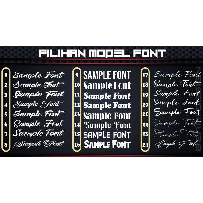 Stiker Cutting Kaca Mobil, Stiker Custom, kaca belakang