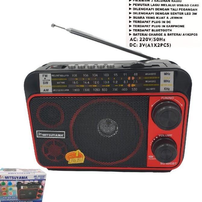 Radio Mitsuyama MS-4045 usb sd mp3 am-fm portable radio