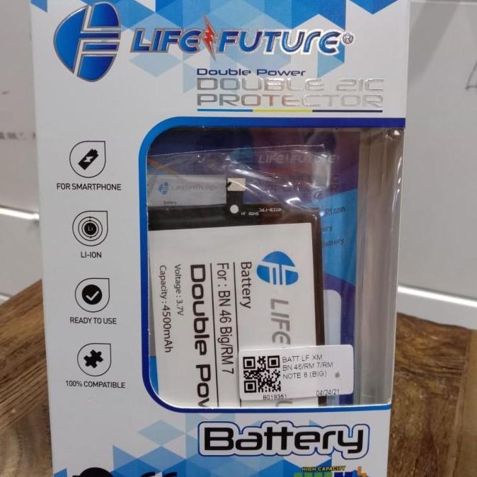 BATRE DOUBLE POWER REDMI 7 / NOTE 8 BN46