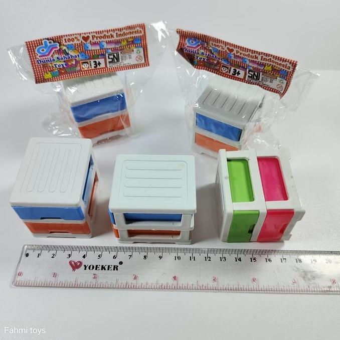 10 pcs Mainan laci mini 2 susun mainan rak plastik mainan anak anak