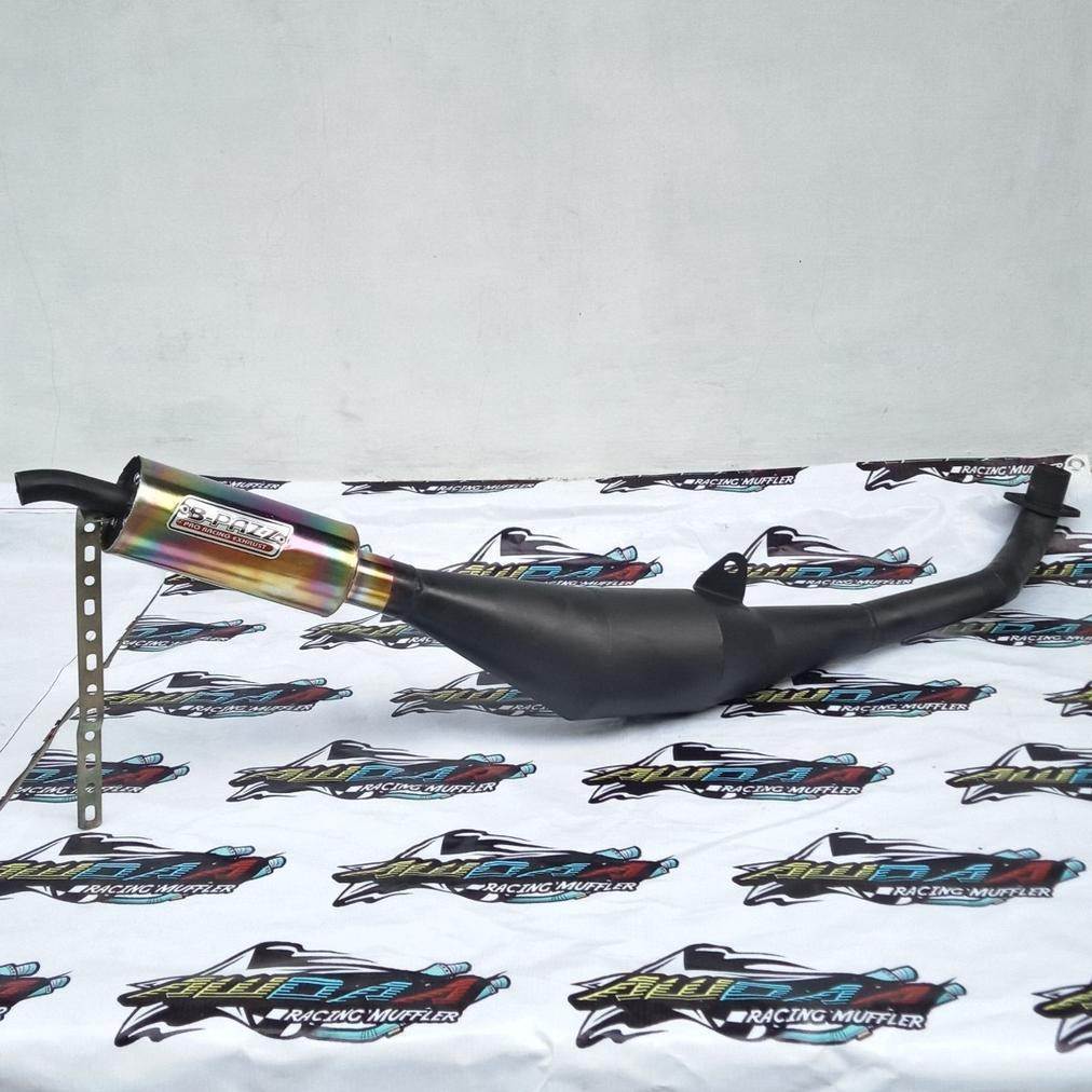 Gratong Knalpot Fiz R Standar Ahm Hitam Pelangi Fizr 2Tak Racing