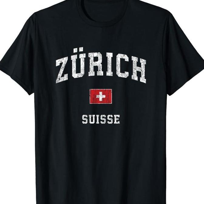 Kaos Oleh-oleh Swiss Switzerland Zurich - Baju Souvenir Zurich Switzerland