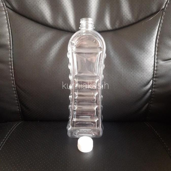 botol PET bening 1Liter 1000ml HF tutup putih