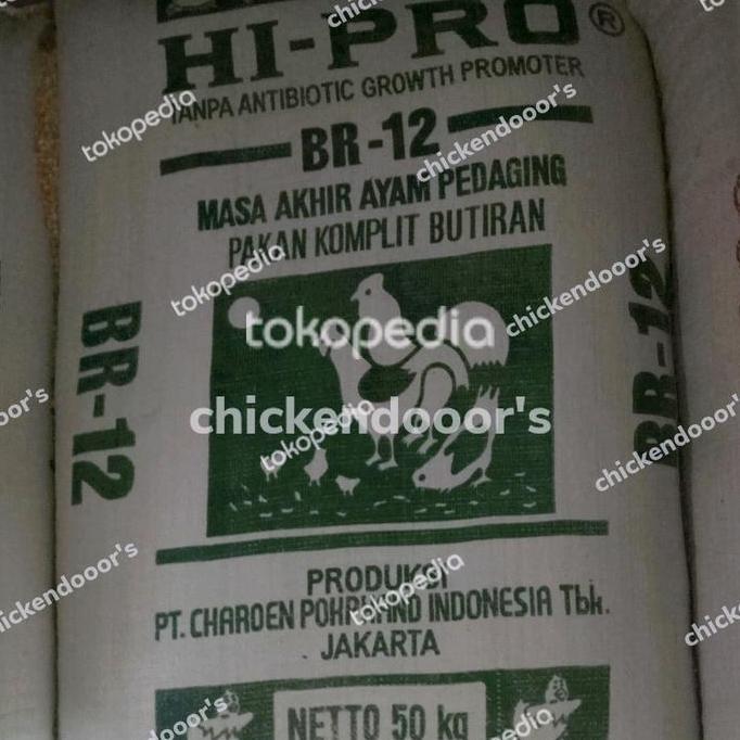Charoen Pokphand Hi-Pro BR 12 PAKAN AYAM PEDAGING CP BR 12 PUR HI-PRO HI PRO 50KG BROILER FINISHER U