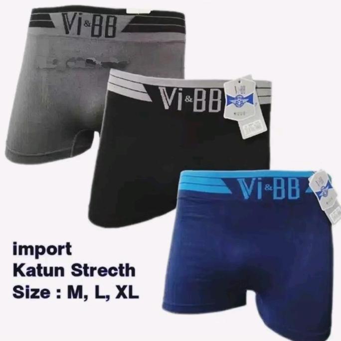 TERLARIS...3 Pcs CELANA DALAM PRIA BOXER V.BB/BOXER PRIA/CELANA DALAM MODEL BOXER
