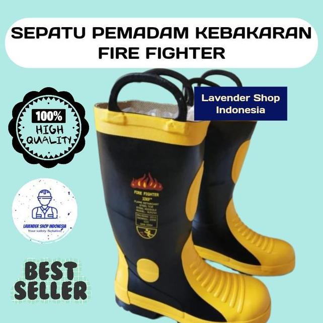 Sepatu Pemadam Kebakaran Harmit Fireman Boots Sepatu Damkar Safety Fire Boots