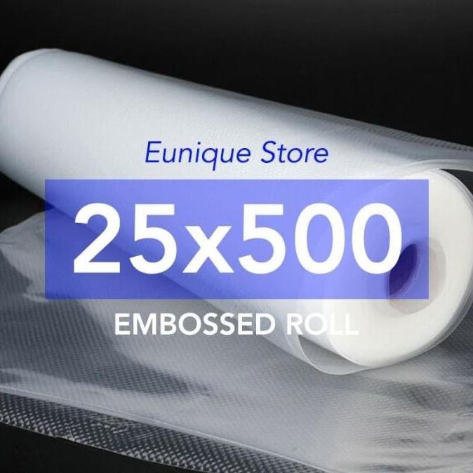 Emboss Vacuum ROLL 25x500 cm / Plastik Vacum Sealer Refill ACE Krisbow