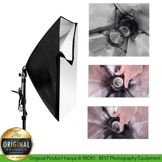 Softbox Lighting Midio A1 Softbox Single Socket + Tripod Stand