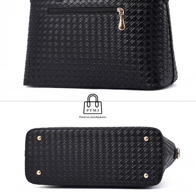 Tas wanita tote bag terbaru kode widya bag zar tote bag hitam kulit