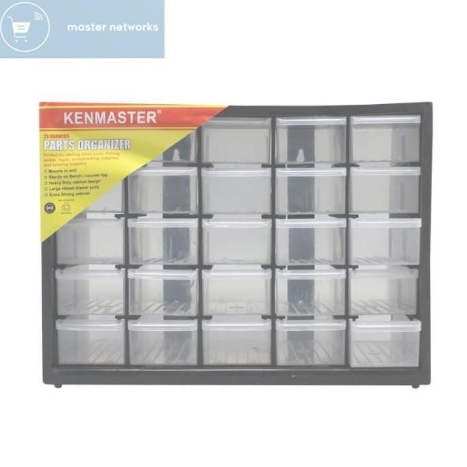 Kenmaster Rak Drawer 25 Susun Laci Kecil Komponen Sparepart