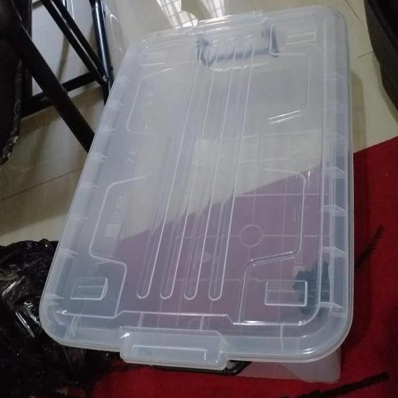 Box Container CB 52 Liter EZY Transparan Shinpo Kontainer Baju Plastik
