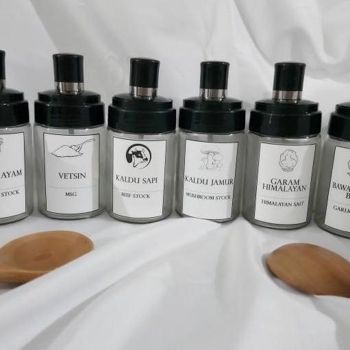 STICKER LABEL BUMBU DAPUR AESTHETIC/PANTRY/LAUNDRY (STICKER AJA) MOTIF