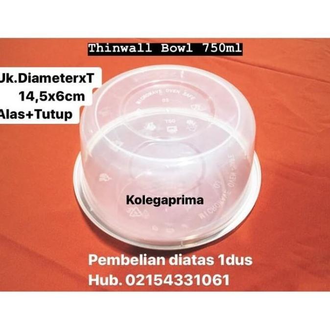 Mangkok 750ml foodgrade plus tutup anti tumpah