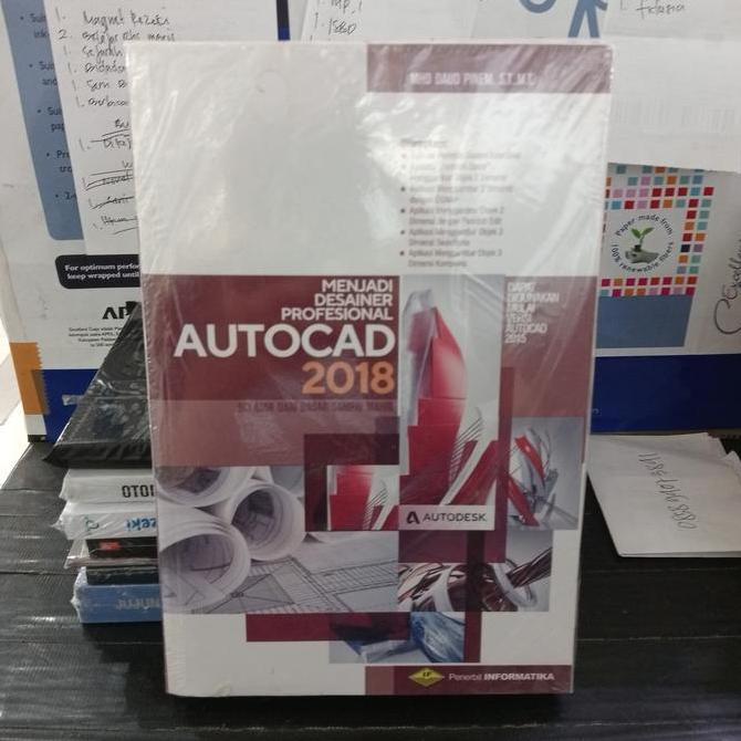 Buku Menjadi Desainer Profesional AUTOCAD 2018 Original