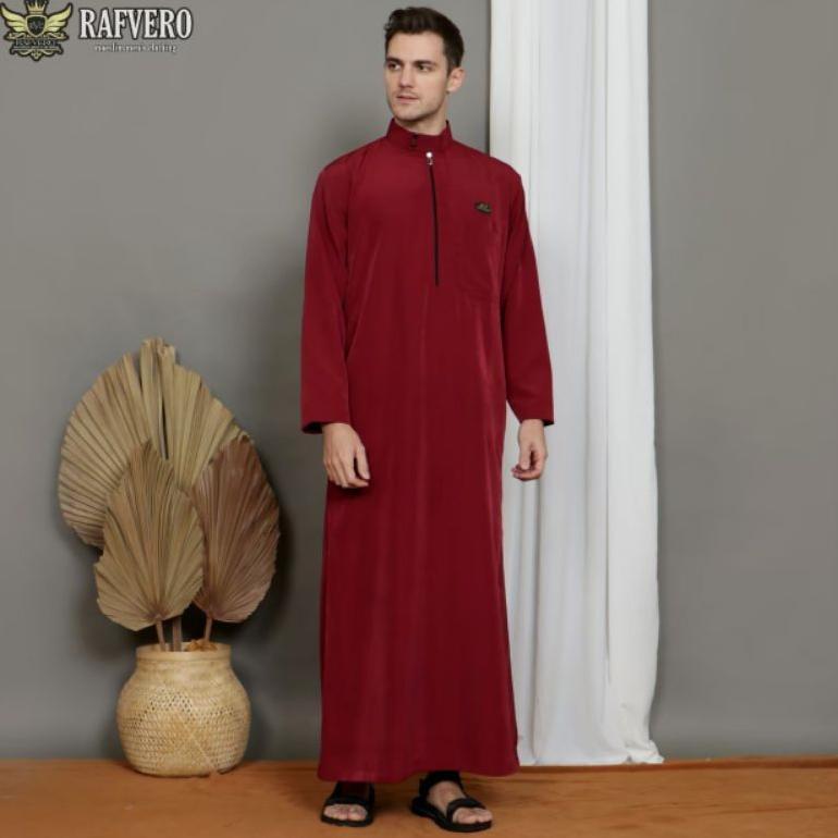 Hot La-Tahzan Jubah Saudi Pria/Gamis Pakistan Terlaris/Jubah Muslim Pria Dewasa Elvano
