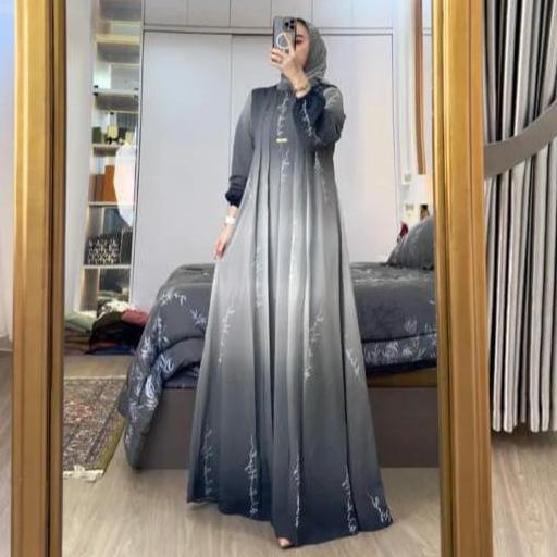New Arrival Maharanie - Wenda Gamis Set Hijab Ceruty Full Furing Wanita Free Hijab Kekinian Terbaru