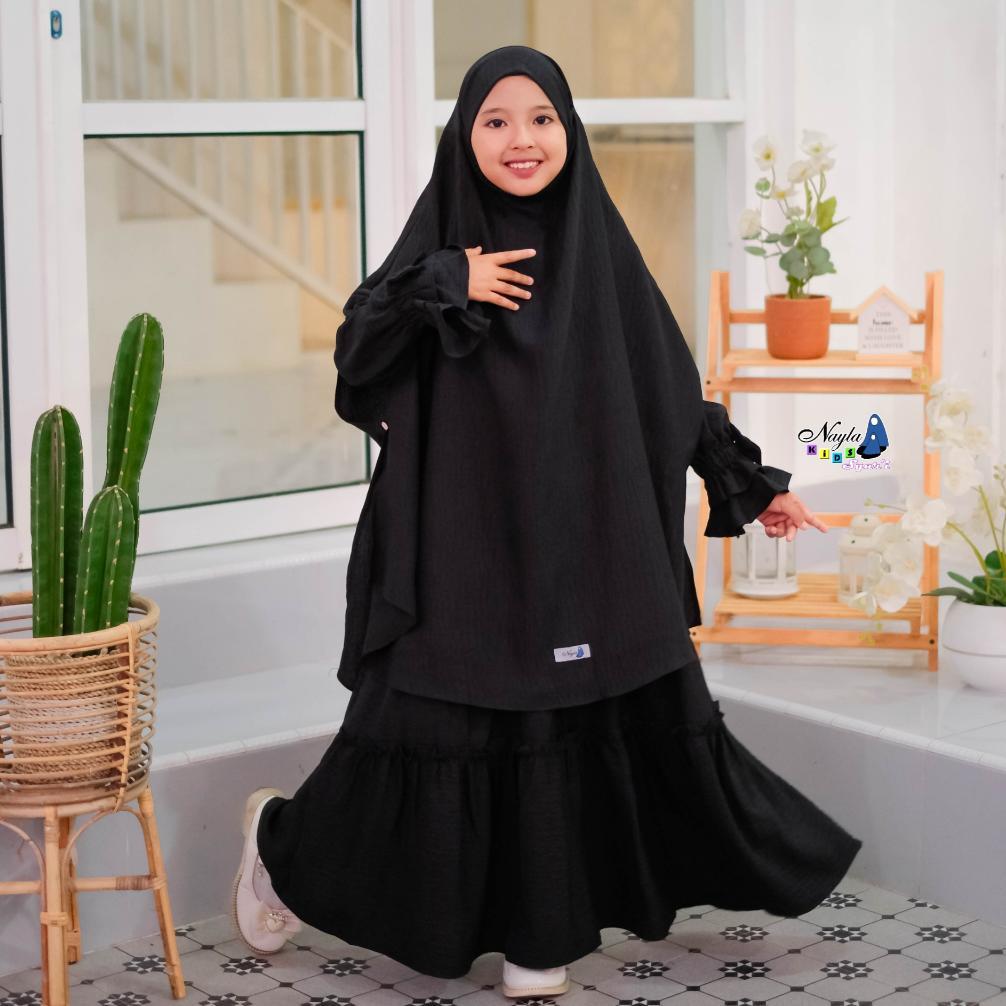 RECOMMENDED Arumi Gamis Anak Set Jilbab French Khimar By Nayla Kids